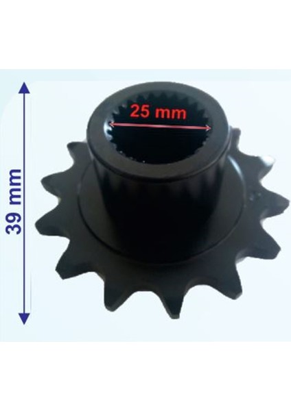Ön Dişli 520-14T Iç 25XUZUNLUK 39XTM Öm