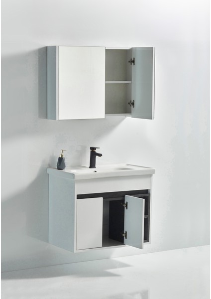 Atlas 80 cm Banyo Dolabı Takımı Alt Üst