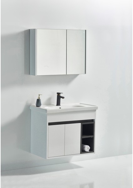 Atlas 80 cm Banyo Dolabı Takımı Alt Üst modelleri