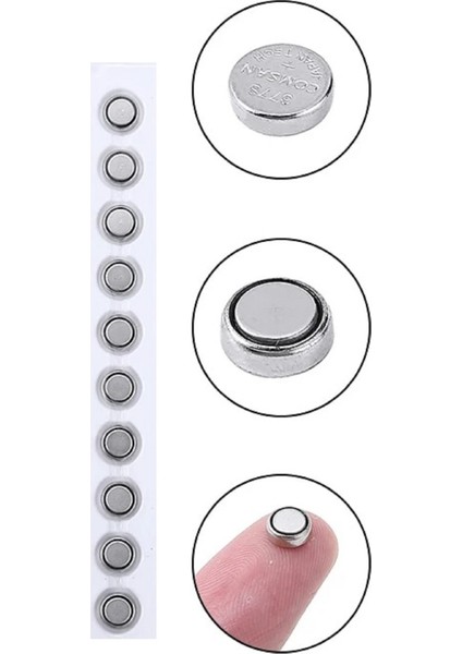 Ata Elektronik 1 Kart 10 Adet - Kol Saat Pili SR626 Sw 377A LR626 Ag4 SR626SW 377 LR626, LR66, 177/376/377 Ag4