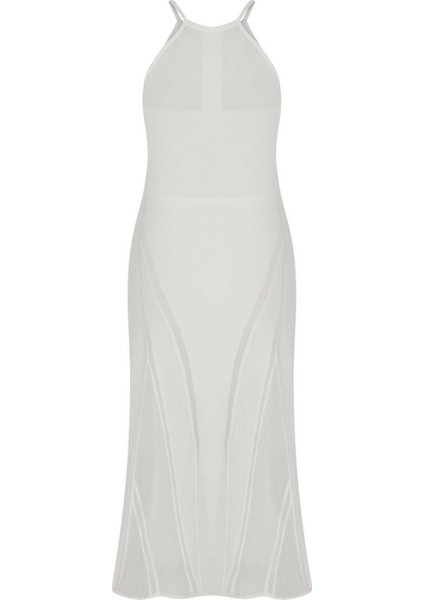 Dekolteli Triko Elbise Ekru Y2279106_049 indirimleri