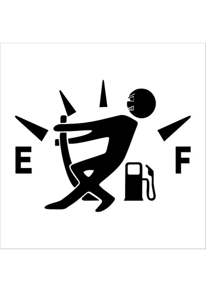 Benzin Göstergesi Depo Kapağı Sticker