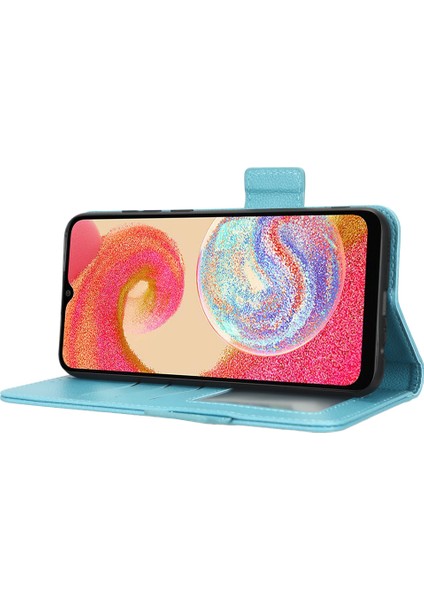 Samsung Galaxy A04E Için 4g Pu Deri Cüzdan Telefon Kılıfı Çift Manyetik Toka Litchi Doku Şok Geçirmez Flip Stand Kapağı (Yurt Dışından) indirimleri