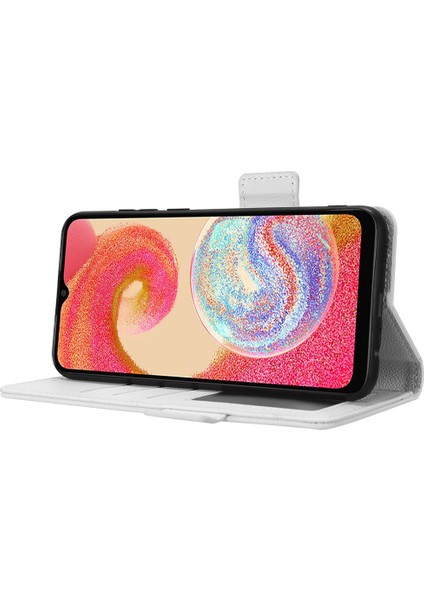 Samsung Galaxy A04E Için 4g Pu Deri Cüzdan Telefon Kılıfı Çift Manyetik Toka Litchi Doku Şok Geçirmez Flip Stand Kapağı (Yurt Dışından) indirimleri
