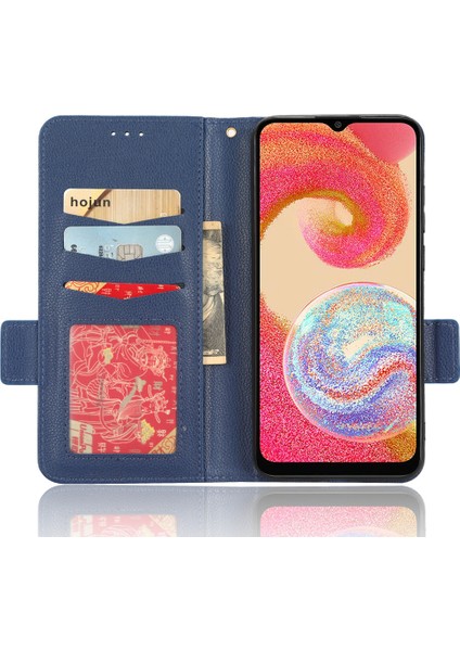 Samsung Galaxy A04E Için 4g Pu Deri Cüzdan Telefon Kılıfı Çift Manyetik Toka Litchi Doku Şok Geçirmez Flip Stand Kapağı (Yurt Dışından) fırsatları