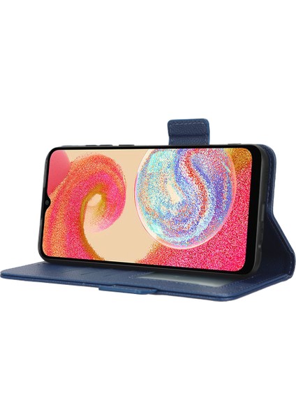 Samsung Galaxy A04E Için 4g Pu Deri Cüzdan Telefon Kılıfı Çift Manyetik Toka Litchi Doku Şok Geçirmez Flip Stand Kapağı (Yurt Dışından) indirimleri