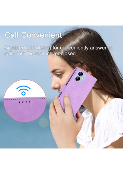 Samsung Galaxy A04E 4g / F04 4g / M04 4g Deri Telefon Kılıf Hatları Baskılı Stand Telefon Cüzdan Kapağı (Yurt Dışından) indirimleri