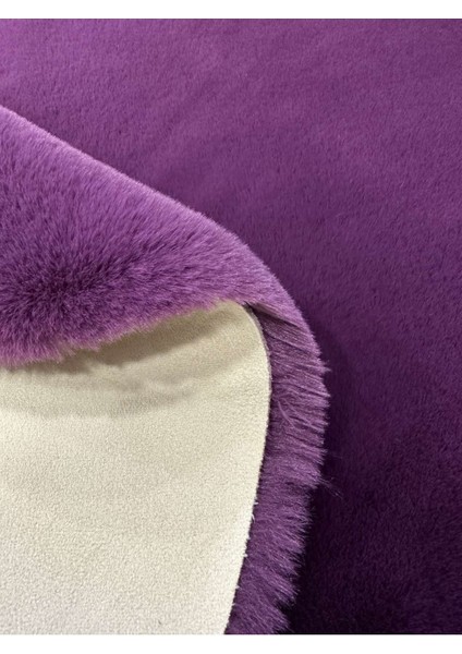 Modern Tavşan Tüyü Yumuşacık Tüy Dökmez Peluş Halı Mor fiyatları