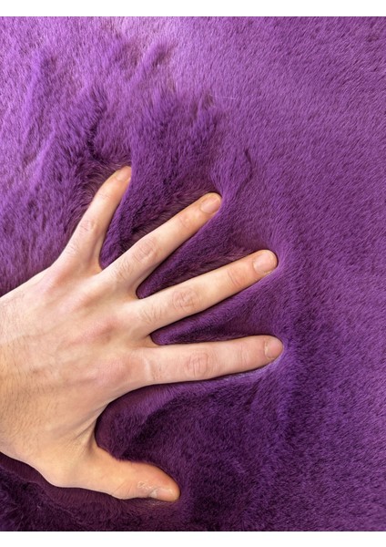 Modern Tavşan Tüyü Yumuşacık Tüy Dökmez Peluş Halı Mor fırsatları