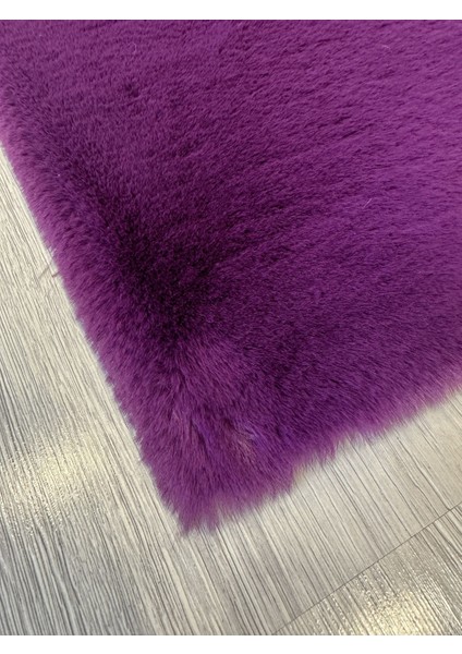 Modern Tavşan Tüyü Yumuşacık Tüy Dökmez Peluş Halı Mor indirimleri