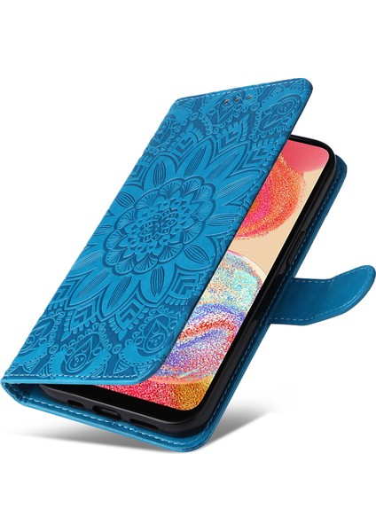 Samsung Galaxy A04E Için 4g Anti-Solma Pu Deri Ayçiçeği Baskılı Stand Telefon Kılıfı Manyetik Kapak El Kayışı (Yurt Dışından) indirimleri