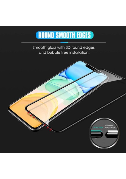 Apple Iphone Için Tasarlanmış Ekran Koruyucu Uçtan Kenara Kapsama Tam Koruma Dayanıklı Temperli Cam indirimleri