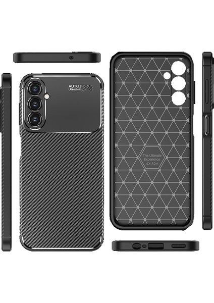 Samsung Galaxy A24 Için 4g Karbon Fiber Doku Telefon Kılıfı Damla Dayanıklı Tpu Telefon Kapağı (Yurt Dışından)