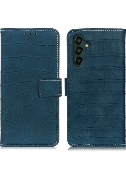 Samsung Galaxy A24 Için Cep Telefonu Kapağı 4g Flip Deri Telefon Kılıfı Cüzdan Standı Timsah Doku Koruyucu Kılıf (Yurt Dışından)