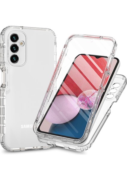 Samsung Galaxy A24 Için 4g Telefon Vaka Gradyan Renkli Pc Tpu Cep Telefon Kılıfı Pet Ekran Koruyucu (Yurt Dışından)