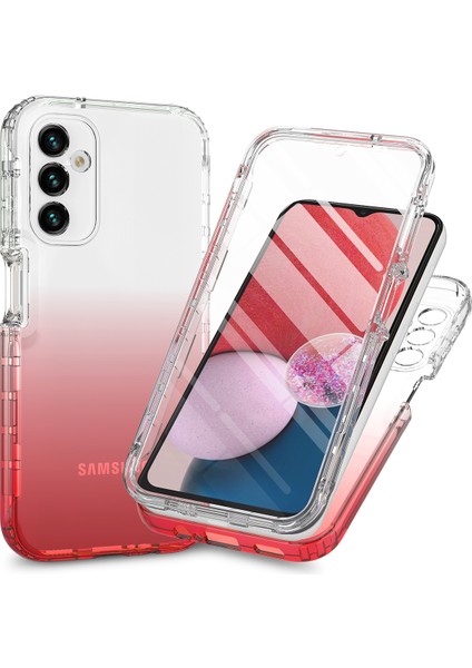 Samsung Galaxy A24 Için 4g Telefon Vaka Gradyan Renkli Pc Tpu Cep Telefon Kılıfı Pet Ekran Koruyucu (Yurt Dışından)