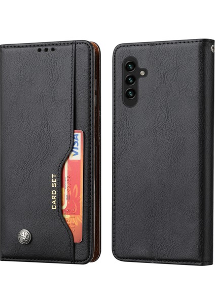 Samsung Galaxy A24 4g Manyetik Kapanış Deri Telefon Kapağı Flip Stand Cüzdan Koruma Kabuğu (Yurt Dışından)