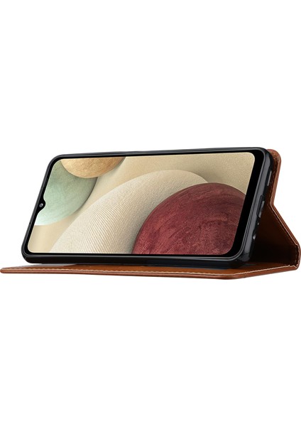 Samsung Galaxy A24 4g Manyetik Kapanış Deri Telefon Kapağı Flip Stand Cüzdan Koruma Kabuğu (Yurt Dışından)