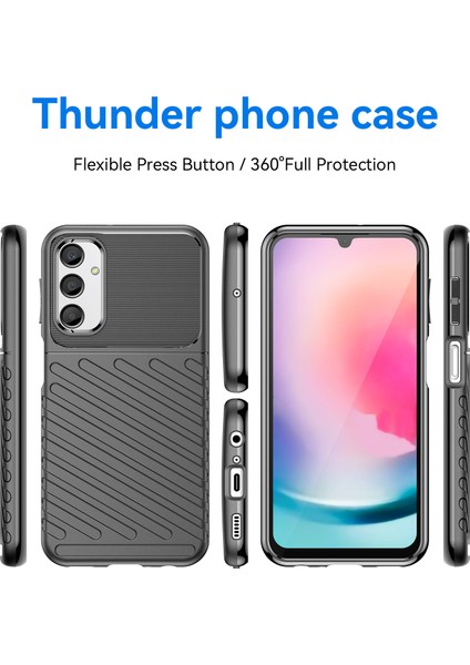 Samsung Galaxy A24 4g Thunder Serisi Kalınlaştırılmış Twill Doku Cep Telefon Kılıfı (Yurt Dışından) fırsatları
