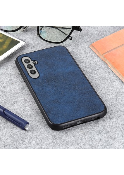 Samsung Galaxy A24 4g Cowhide Doku Anti Drop Kapak Pc+Tpu+Pu Deri Telefon Kılıfı (Yurt Dışından)