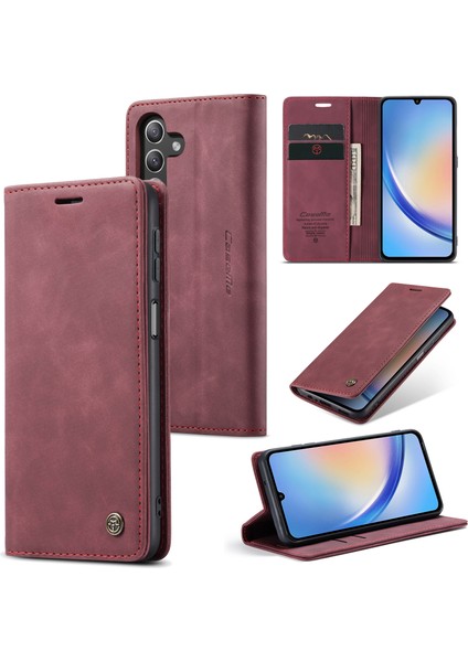 Samsung Galaxy A24 4g Pu Deri Kılıf Cüzdan Stand Flip Kapak (Yurt Dışından)