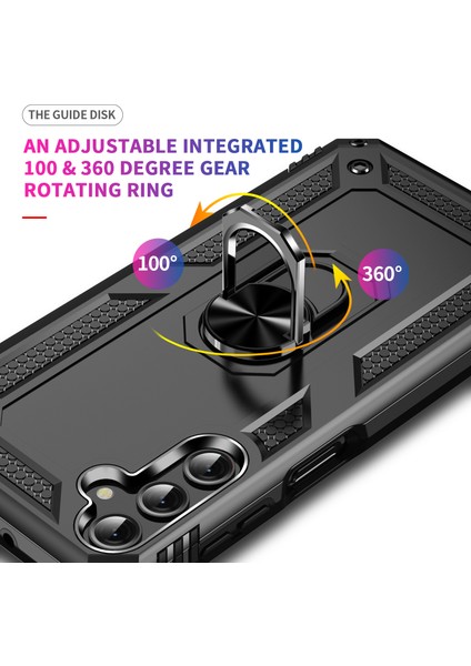 Samsung Galaxy A24 Için 4g Kickstand Araba Montaj Telefon Kılıfı Pc + Tpu Çift Katman Koruyucu Kapak (Yurt Dışından) fiyatları
