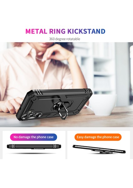 Samsung Galaxy A24 Için 4g Kickstand Araba Montaj Telefon Kılıfı Pc + Tpu Çift Katman Koruyucu Kapak (Yurt Dışından) indirimleri