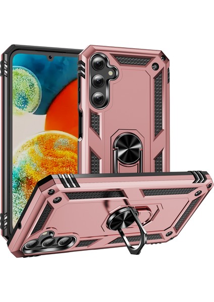 Samsung Galaxy A24 Için 4g Kickstand Araba Montaj Telefon Kılıfı Pc + Tpu Çift Katman Koruyucu Kapak (Yurt Dışından)