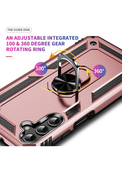 Samsung Galaxy A24 Için 4g Kickstand Araba Montaj Telefon Kılıfı Pc + Tpu Çift Katman Koruyucu Kapak (Yurt Dışından) fiyatları