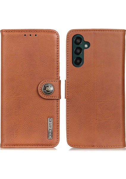 Samsung Galaxy A24 4g Cowhide Doku Telefon Kapak Cüzdan Standı Için Flip Deri Telefon Kılıfı (Yurt Dışından)