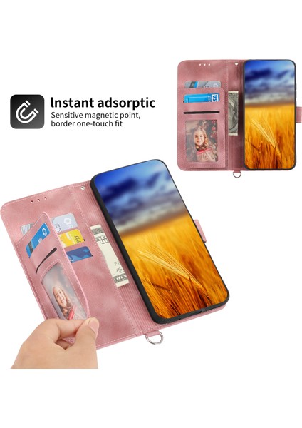 Çiçek Samsung Galaxy A24 4g Anti-Drop Telefon Kılıfı Kılıflı Deri Deri Kapak (Yurt Dışından)