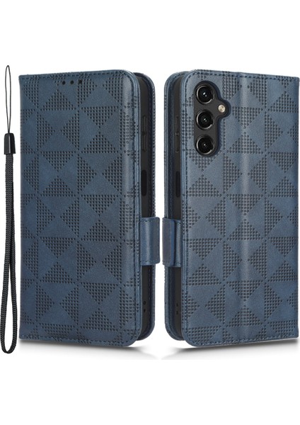 Samsung Galaxy A24 4g Deri Telefon Kılıfı Için Baskılı Üçgen Anti-Güz Cüzdanı Telefon Kapağı (Yurt Dışından)