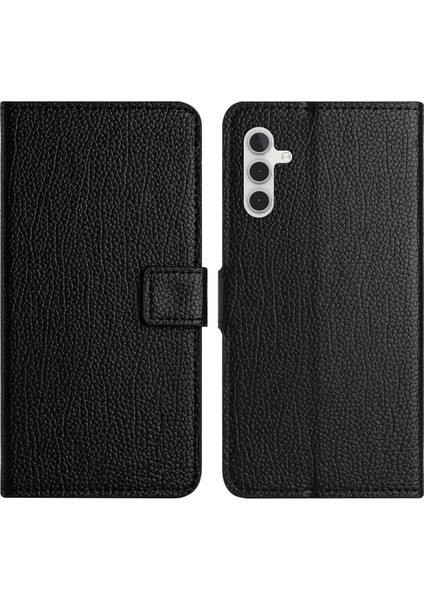 Samsung Galaxy A24 Için 4g Litchi Doku Telefon Kılıfı Stand Cüzdan Deri Telefon Kapağı (Yurt Dışından)