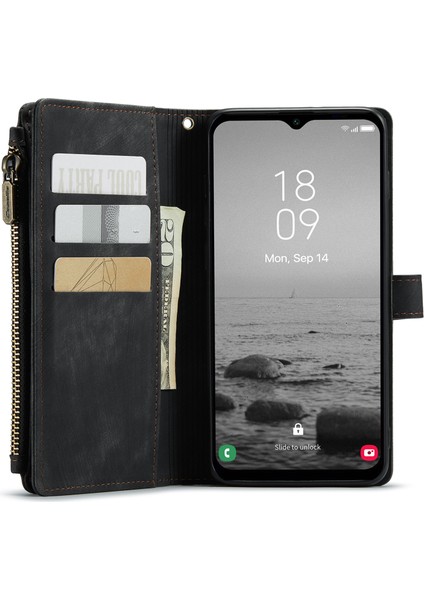 Samsung Galaxy A24 4g Pu Deri Deri Stand Telefon Kılıfı Zipper 10 Kart Yuvası Cüzdan Kapağı (Yurt Dışından) fiyatları