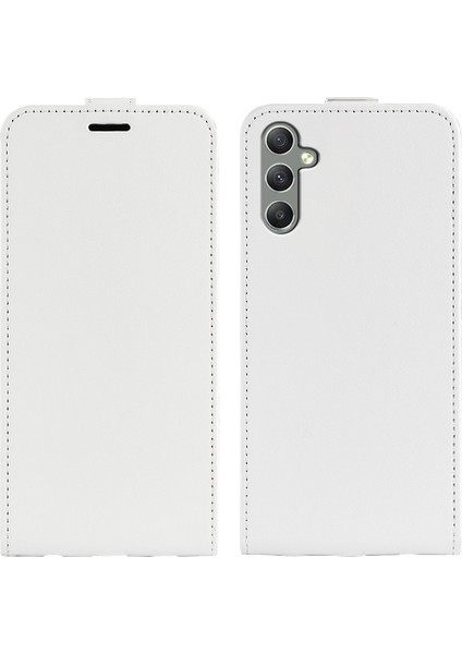 Samsung Galaxy A24 4g Dikey Flip Kart Tutucu Telefon Kılıfı Çılgın At Doku Pu Deri Kapak (Yurt Dışından)