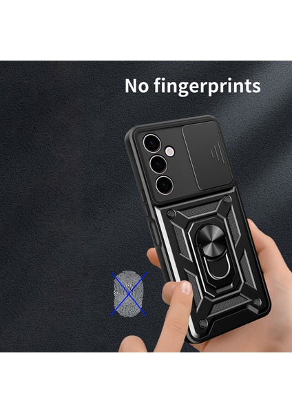 Samsung Galaxy A24 Için 4g Şok Geçirmez Kickstand Pc+Tpu Telefon Kılıfı Slayt Lens Koruma Kapağı (Yurt Dışından)