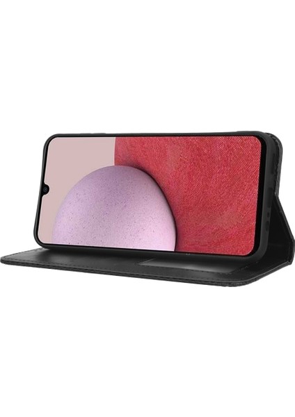 Samsung Galaxy A24 Için 4g Pu Deri Akıllı Telefon Kılıf Vintage Stand Cüzdan Anti-Drop Telefon Kapağı (Yurt Dışından)