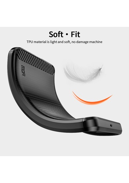 Samsung Galaxy A24 4g Karbon Fiber Tpu Telefon Kasası Fırçalanmış Kaymaz Koruyucu Kapak (Yurt Dışından)