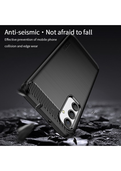 Samsung Galaxy A24 4g Karbon Fiber Tpu Telefon Kasası Fırçalanmış Kaymaz Koruyucu Kapak (Yurt Dışından)