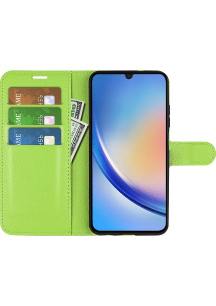 Samsung Galaxy A24 Için 4g Pu Deri Cüzdan Kabuğu Litchi Doku Telefon Kılıfı Flip Stand Kapağı (Yurt Dışından) fiyatları