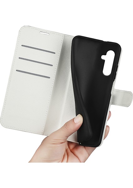 Samsung Galaxy A24 Için 4g Pu Deri Cüzdan Kabuğu Litchi Doku Telefon Kılıfı Flip Stand Kapağı (Yurt Dışından) fırsatları