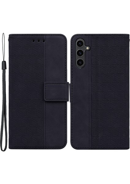 Samsung Galaxy A24 Için 4g Pu Deri Cüzdan Flip Kılıf Stand Geometri Deseni Baskılı Telefon Kapağı (Yurt Dışından)