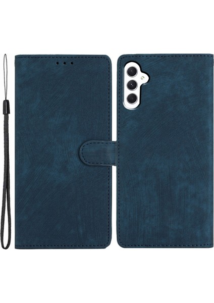 Samsung Galaxy A24 4g Için Düz Renkli Talıp Telefon Stand Kılıfı Deri Cüzdan Kabuğu (Yurt Dışından)