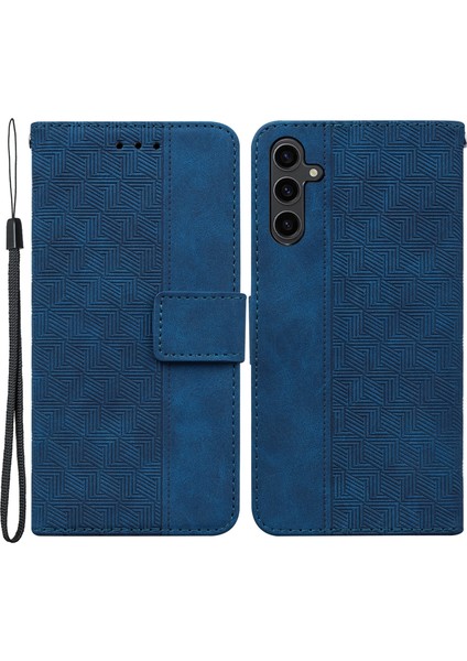 Samsung Galaxy A24 Için 4g Pu Deri Cüzdan Flip Kılıf Stand Geometri Deseni Baskılı Telefon Kapağı (Yurt Dışından)