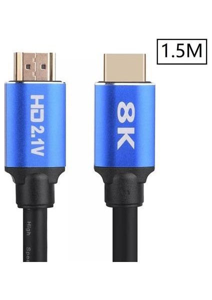 8k Ultra Hd 2.1V 48GBPS Altın Kaplama HDMI Kablo UHD 1.5 Metre