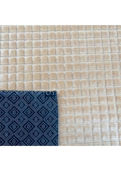 Yıkanabilir Kaymaz Taban Elit Post Peluş Bej Kesme Yolluk Halı 100 x 675 cm