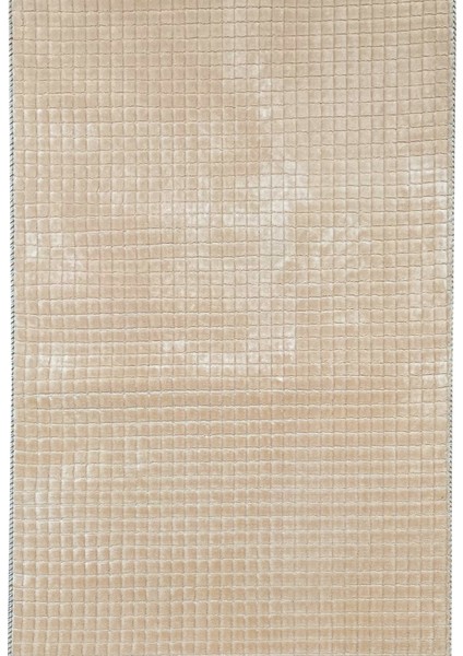 Yıkanabilir Kaymaz Taban Elit Post Peluş Bej Kesme Yolluk Halı 80 x 625 cm