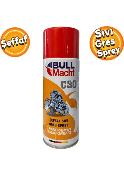 Bull Macht C30 Sıvı Gres Sprey 400 BM1005