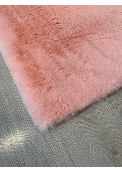 All Star Carpet Modern Tavşan Tüyü Yumuşacık Tüy Dökmez Peluş Halı Şeker Pembe