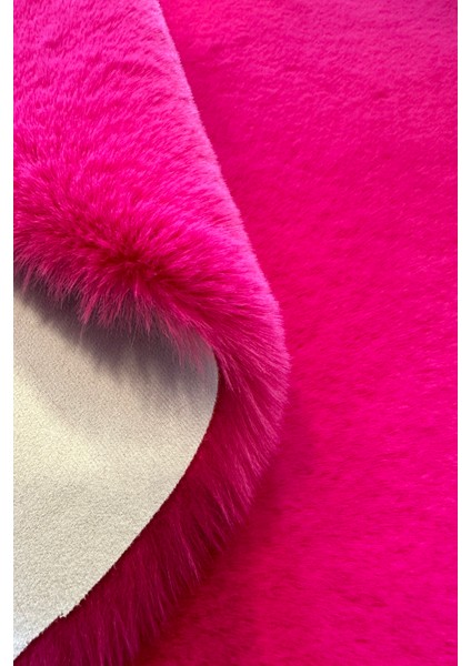 Tavşan Tüyü Post Kesim Premium Kalite Tüy Dökmez Halı Fuşya indirimleri